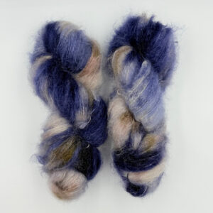 Tyk mohair, Efterårsstorn, Håndfarvet garn sælges