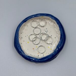 Maskemarkører- lukket ring, sølvbelagt, indvendig mål 11 mm