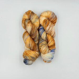 Plettet Ræv, Håndfarvet garn. Merino Sock, til salg