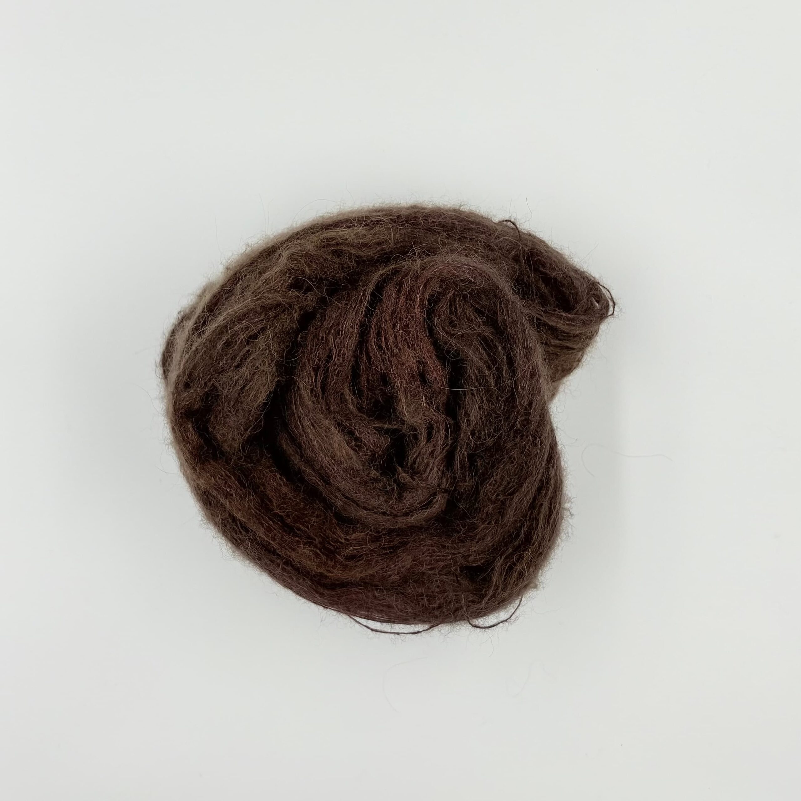 Espresso, brushed Alpaca, håndfarvet garn
