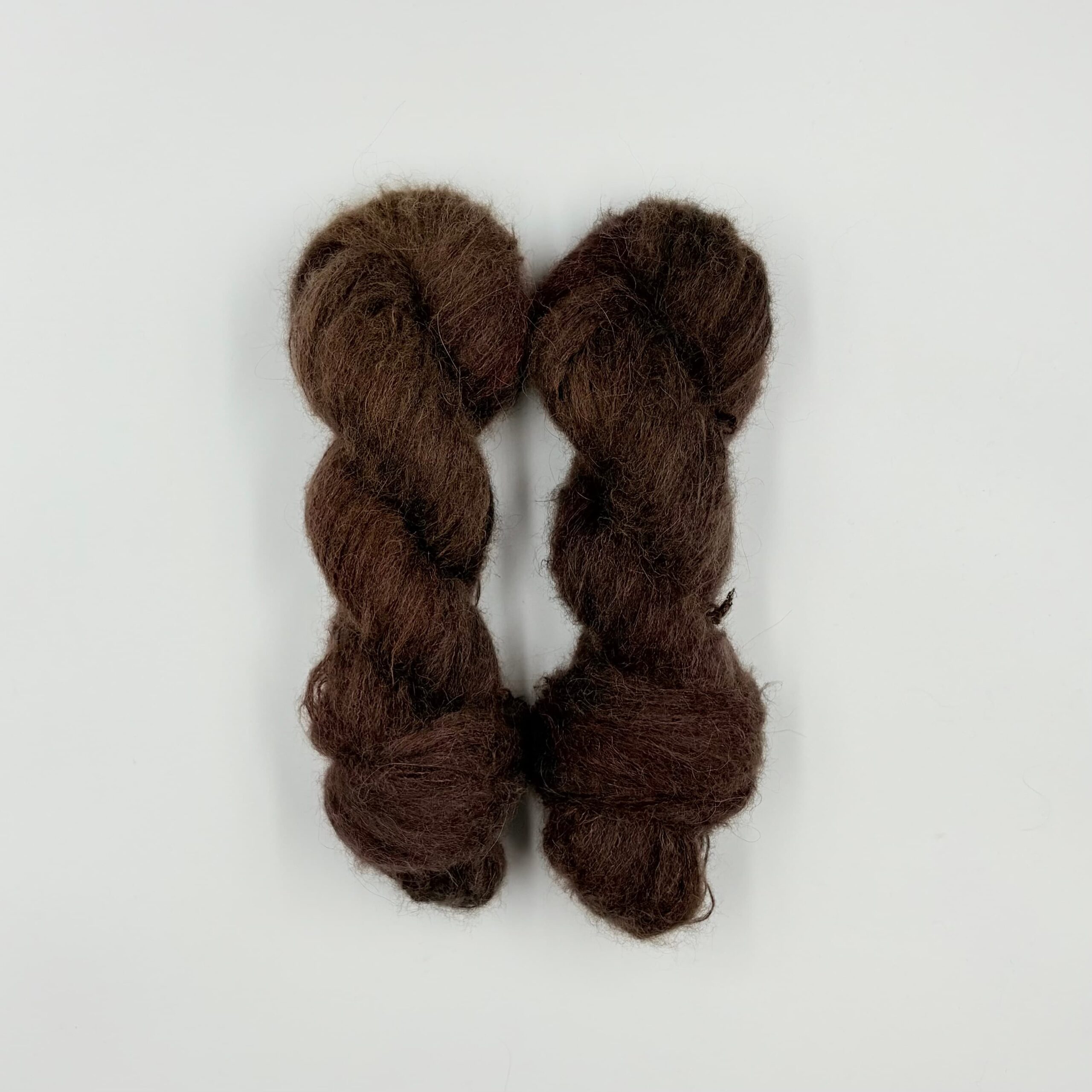 Espresso, brushed Alpaca, håndfarvet garn